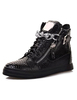 Turnschuhe & SkaterSchuhe 2021 Männer runde Zehe-Schlangen-Muster-Ketten-Detail-hohe Spitzen