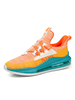Turnschuhe für Männer Mode Farbblock Orange Grün Mesh Round Toe Low-Tops Sportschuhe