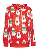 Ugly Christmas Sweater Weihnachtspullover Hoodie Rotes übergroßes Kapuzenpulli