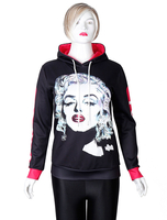 Ugly Christmas Sweater Weihnachtspullover Marilyn Monroe Portrait Hooded Sweatshirt