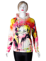Ugly Christmas Sweater Weihnachtspullover Mit Kapuze Sweatshirt Marilyn Monroe Porträt Print Lässige Pullover Top