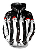 Ugly Christmas Sweater Weihnachtspullover Schwarzes Kapuzenpulli Weihnachten Muster Print Pullover Top