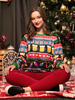 Ugly Christmas Sweater Weihnachtspullover Sweatshirt Langarm übergroßen Pullover für Ugly Christmas Sweater Weihnachtspullover Damen