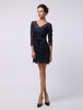 V-Ausschnitt kurze Brautjungfer Kleid mit Grace Lace Mantel Kleider für Hochzeitsgäste