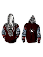 Viking Halloween Kostüm 3D Print Hoodie für Männer