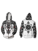 Viking Halloween Kostüm Print Hoodie Jacke
