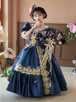 Viktorianisches Rokoko-Kostüm graues Retro-Rüschenkleid Kostüm Party Ballkleid