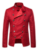 Vintage Blazer Jacken Zweireiher Buttons Casual Anzüge für Männer