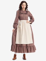 Vintage Blumendruck Retro Kleid Schürze Kostüme