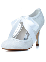 Vintage Brautschuhe runde Zehe Stiletto 3.5\