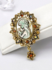 Vintage Broschen Hochzeit Braut Gold Strass Frauen Schmuck