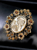 Vintage Gold Broschen Hochzeit Braut Strass Frauen Schmuck
