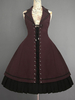 Vintage Gothic Lolita JSK Kleid Farron Covenant Lace Up Lolita Brücker-Rock