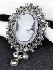 Vintage Hochzeit Brosche Cameo Porträt viktorianischen jeweled Pin Brosche Schmuck