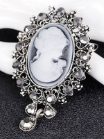 Vintage Hochzeit Brosche Cameo Porträt viktorianischen jeweled Pin Brosche Schmuck