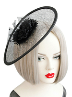 Vintage Hochzeit Hut schwarze Blume Royal Bridal Headpieces