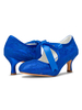 Vintage Hochzeit Schuhe Blue Mary Jane Round Toe Kätzchen Ferse 2;4 "Brautschuhe