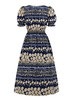 Vintage Kleid 1950er Jahre Kurzarm Polyester Frau Blumendruck Gänseblümchen Swing Kleid