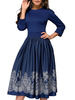 Vintage Kleid 1950er Jahre Ärmel Frau Midi Kleid