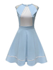 Vintage Kleid der 1950er Jahre ärmelloses Damen knielanges zweifarbiges Swing-Kleid