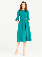 Vintage Kleider Graubraun 50er jahre mode Polyester 1/2 Ärmel Rockabilly kleid mit Rundkragen Kleider für Frühling und Herbst Damenmode