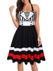Vintage Kleider Schwarz ärmellos 50er jahre mode Rockabilly kleid trägerlos Kleider Baumwolle im Retro-Style und Sommer Damenmode