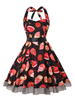 Vintage Kleider zweifarbig 50er jahre mode Organza ärmellos Rockabilly kleid und Sommer und Frühling Kleider Damenmode