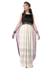 Vintage Kostüm Renaissance Frauen Ecru weiß Maxi Kleid mit Kopfschmuck