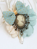 Vintage Lolita Bow Blume Perle Lolita Brosche Brosche verziert Schönheit