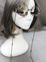 Vintage Lolita Brille Steampunk Gang Ketten Bronze Lolita Kostümzubehör
