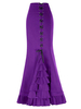 Vintage Meerjungfrau Rock Lace Up geschichteten Rüschen Gothic Maxirock