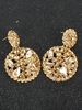 Vintage Ohrringe Blond Kristall Strass Durchbohrt Frauen Schmuck