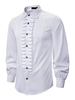 Vintage White Victorian Shirt Herren Rüschen Gothic Renaissance Mittelalter Shirt