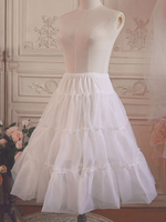 Voile Lolita - Petticoat - Rüschenfalte - Weißer Lolita - Petticoatrock