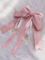 WA Lolita Kopfschmuck Rosa Sakura Muster Bogen Wäsche Baumwollmischung Headwear Bögen Blumen Lolita Haarschmuck
