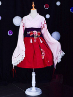 Wa Lolita OP Kleid Sakura Print Rüschenschleife Rosa Kimono Lolita One Piece Kleid