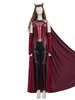 Wanda Vision Scharlachrote Hexe Cosplay Kostüm Burgunder Polyester Marvel TV Drama Cosplay Kostüm Komplettset