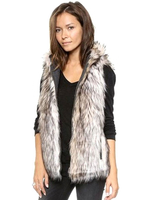 Warm weiße Weste Kunstpelze ärmellos aus Polyester Weste für Damen