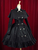 Wasp-waisted elegante Baumwolle Knöpfe Lolita Kleid