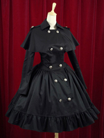 Wasp-waisted elegante Baumwolle Knöpfe Lolita Kleid