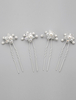 Weiß 4tlg Perle Hochzeit Haarnadel
