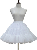 Weiß Lolita Petticoat Neverland Rüschen gefaltet Tu Tu Kleid Lolita Krinoline