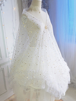 Weiß Lolita Vertuschungen Lace Stars Print Lolita Brautschleier