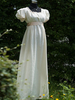 Weiß Retro Empire Taille Kleid Bridgerton Kostüme Frauen Marie Antoinette Kostüm Polyester Schaltkleid Vintage 18. Jahrhundert Kostüm