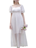 Weiß Retro Empire Taille Kleid Bridgerton Kostüme Polyester Marie Antoinette Kostümkleid Frauen Vintage Shift Masquerade Ballkleid