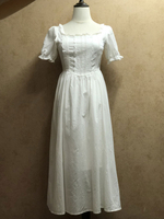Weiß Retro Empire Taille Kleid Bridgerton Kostüme Spitze Polyester Marie Antoinette Kostüm Kleid Frauen Vintage Tunika 18. Jahrhundert Kostüm