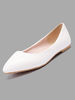 Weiße Ballerinas Frauen Spitze Zehe Slip On Flache Pumps Brautjungfer Schuhe