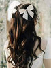 Weiße Bowknots Headpieces Hochzeit Bowknot Haarnadel Saten Braut Haarschmuck