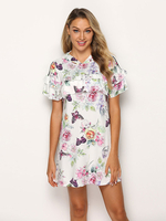 Weiße Etuikleider Kapuzenhals Kurzarm Casual Midi Tube Kleid