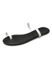 Weiße Flip Flops Frauen Zehenring Flachen Sandalen
